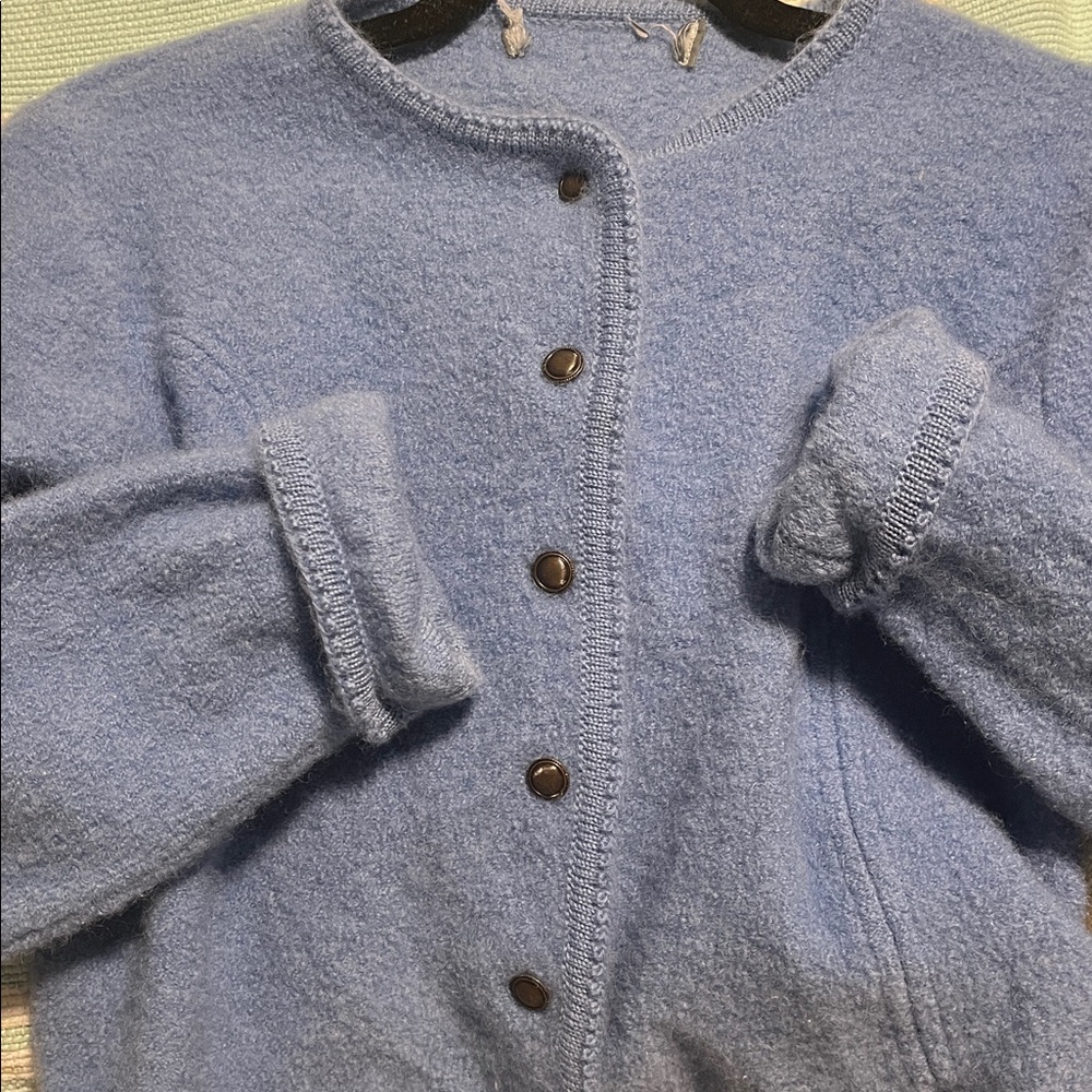 100% wool Blue Women's brushed blue sweater